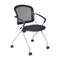 Kee Rectangle Training Table & Chair Set, 72 W, 24 L, 29 H, Wood, Metal, Fabric Top, Cherry MT7224CHBPBK23BK - alternate 7